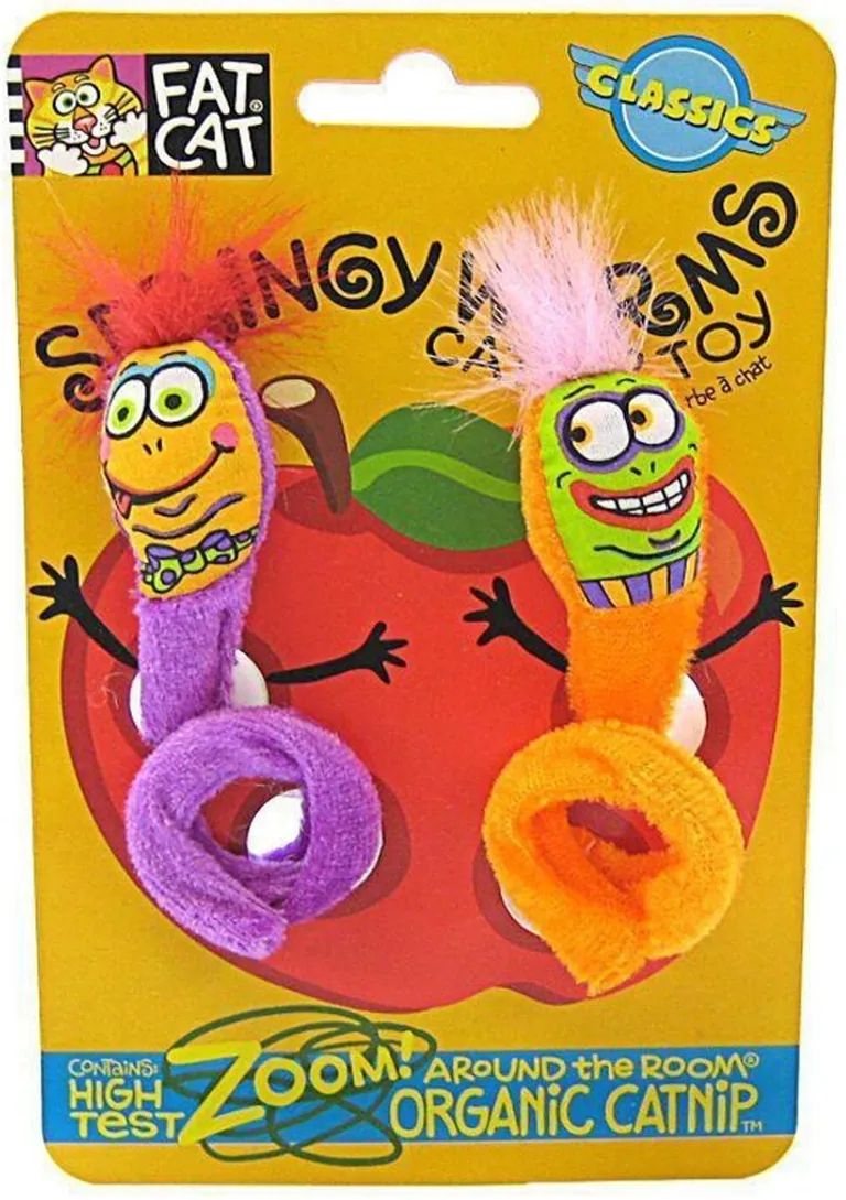 Fat Cat Springy Worm Catnip Toy - Assorted Photo 1