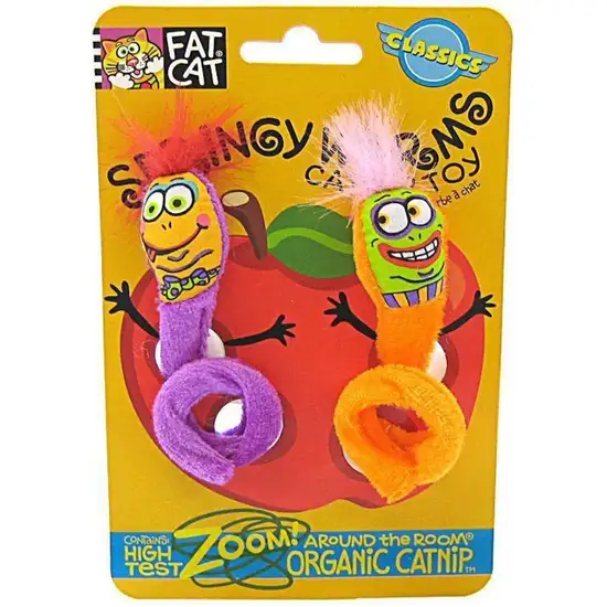 Fat Cat Springy Worm Catnip Toy - Assorted Photo 1