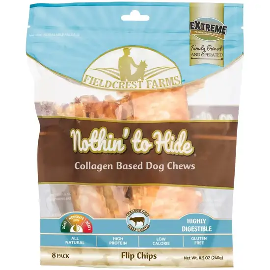 Fieldcrest Farms Nothin to Hide Beef Flip Chips Dog Chews Photo 1