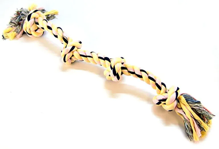 Flossy Chews Colored 4 Knot Tug Rope Photo 1