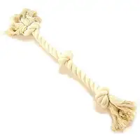 Photo of Flossy Chews 3 Knot Tug Toy Rope for Dogs - White