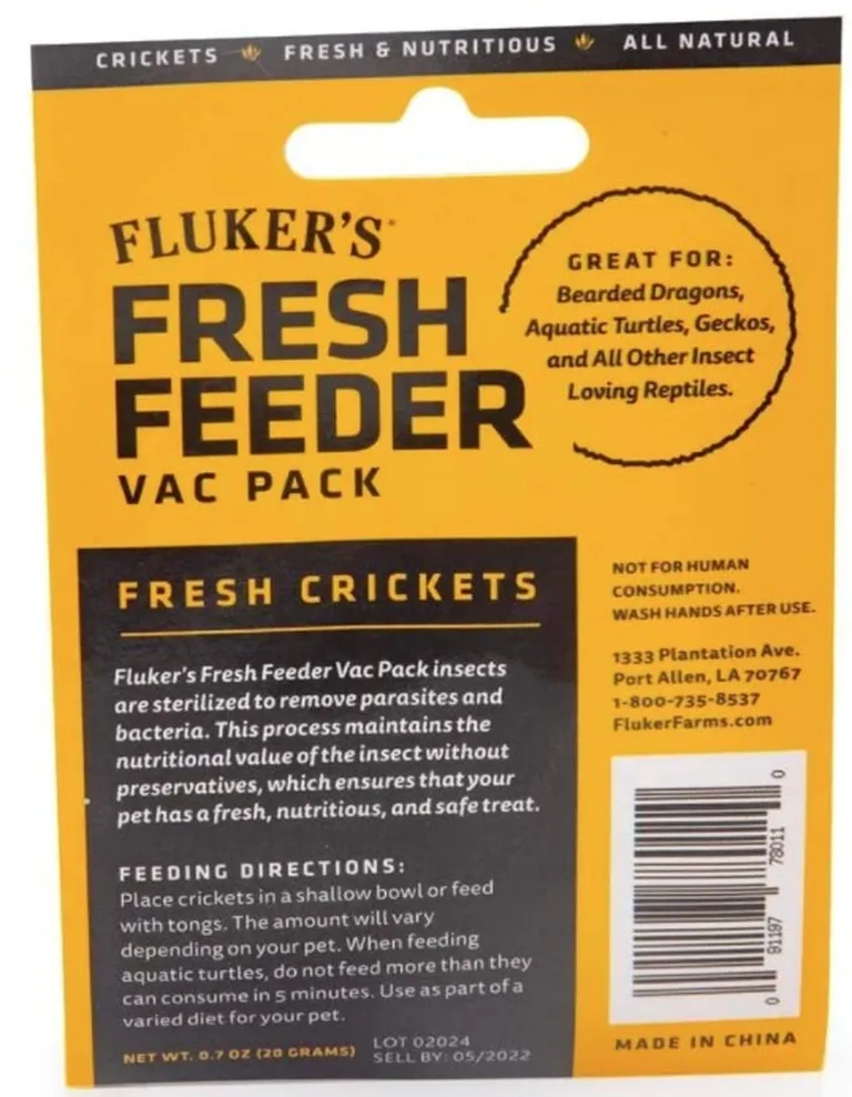 Flukers Cricket Fresh Feeder Vac Pack Photo 1