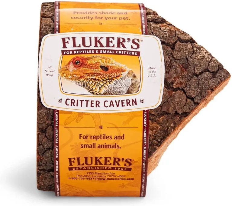 Flukers Critter Cavern Corner Half-Log Small Photo 1