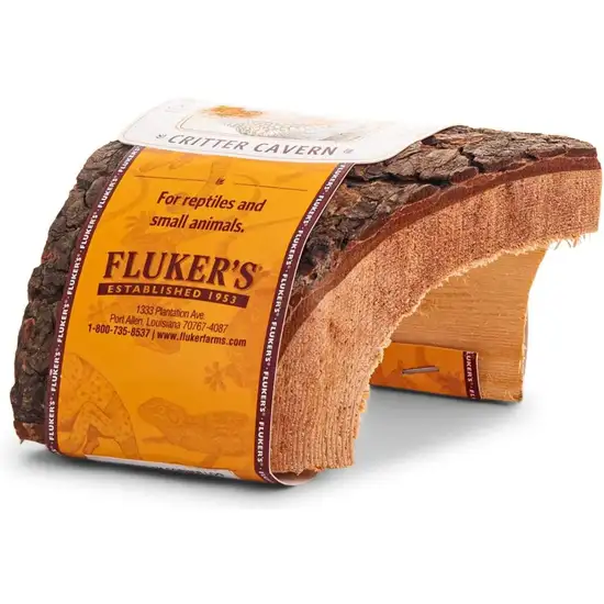 Flukers Critter Cavern Corner Half-Log Small Photo 3