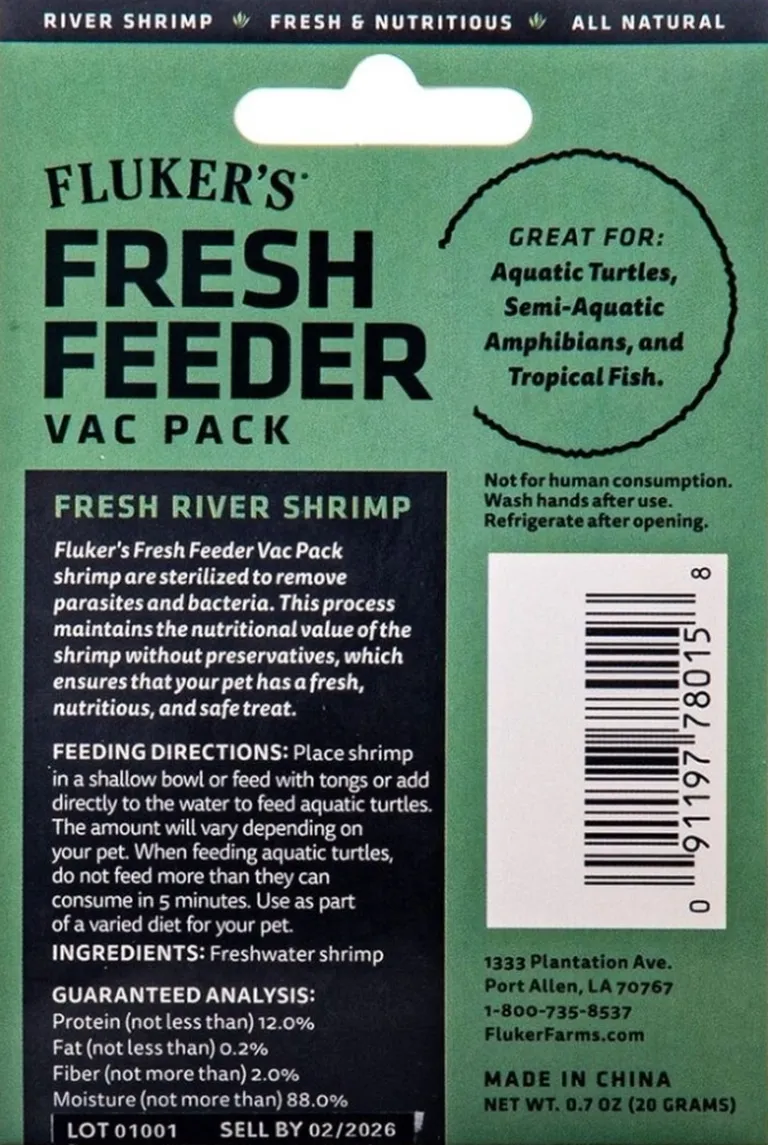 Flukers Fresh Feeder Vac Pack Aquatic Shrimp for Reptiles Photo 2