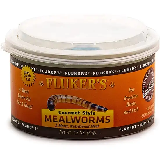 Flukers Gourmet Style Canned Mealworms Photo 1