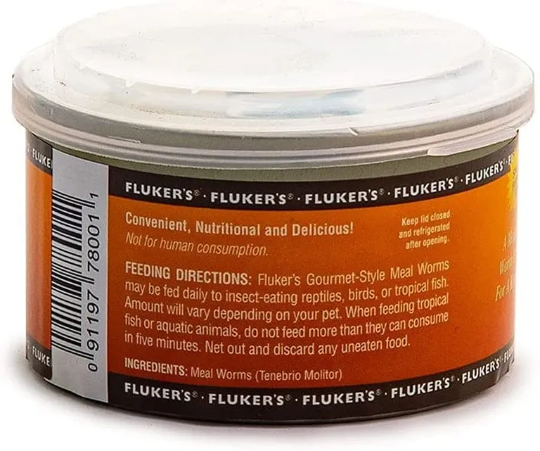 Flukers Gourmet Style Canned Mealworms Photo 1