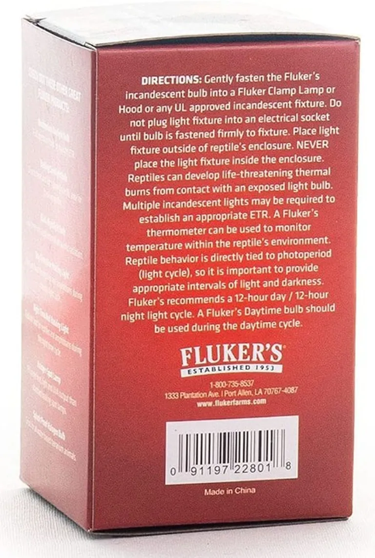 Flukers Red Heat Incandescent Bulb Photo 1