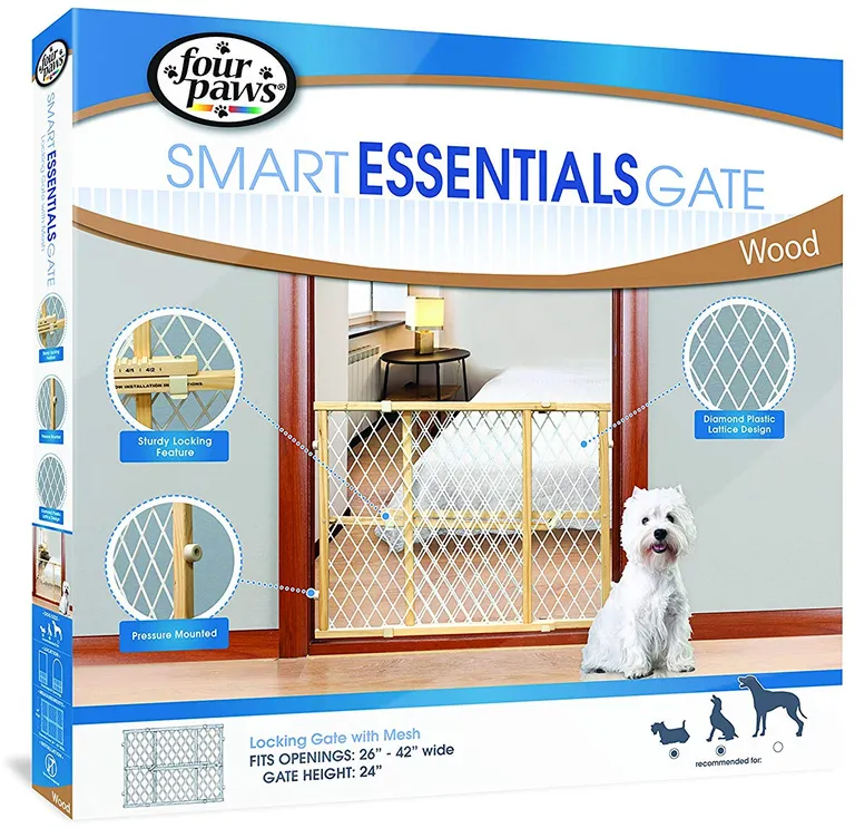 Four Paws Smart Essentials Wood Gate Photo 1