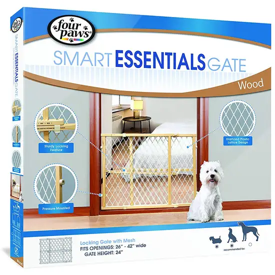 Four Paws Smart Essentials Wood Gate Photo 1