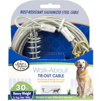 Photo of Four Paws Walk-About Tie-Out Cable Heavy Weight for Dogs up to 100 lbs