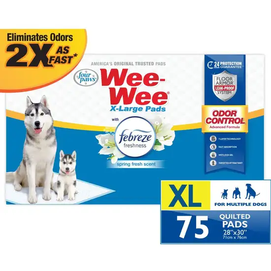 Four Paws Wee Wee Odor Control Pads with Febreze Freshness X-Large Photo 1