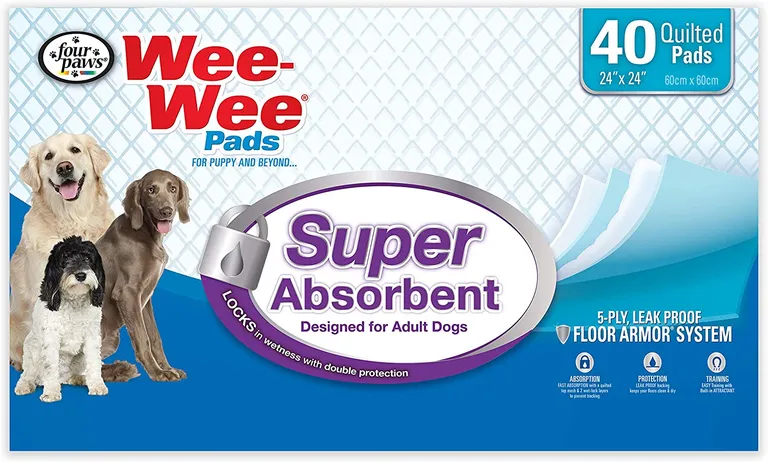 Four Paws Wee Wee Pads - Super Absorbent Photo 1