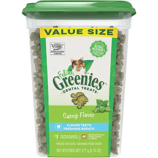 Greenies Feline Natural Dental Treats Catnip Flavor Photo 1