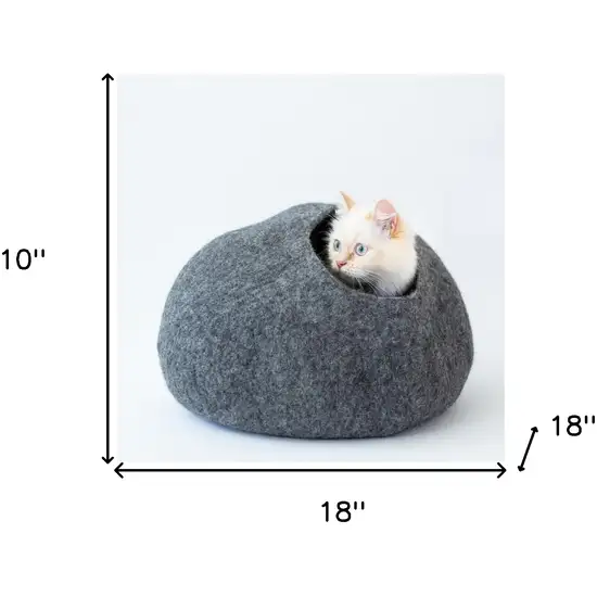 Heather Grey Cat Cave Bed Photo 5