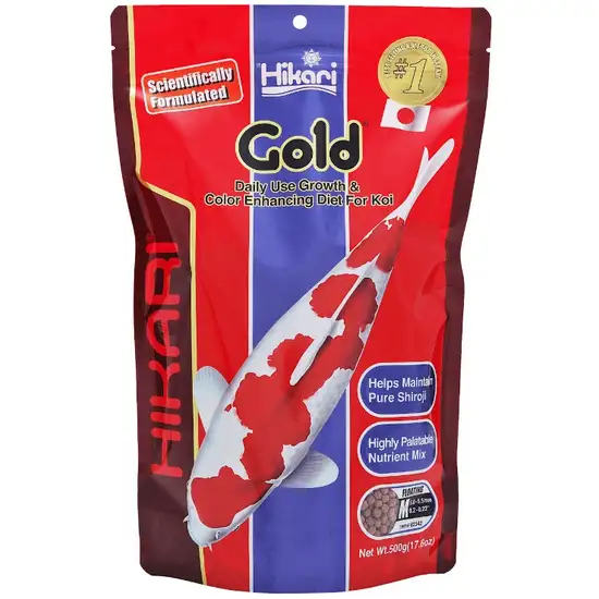 Hikari Gold Color Enhancing Koi Food - Medium Pellet Photo 1