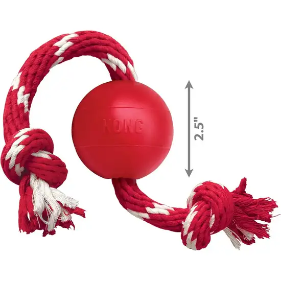 KONG Ball With Rope Dog Toy Small Photo 2