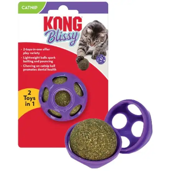 KONG Blissy Moon Catnip Ball Toy for Cats Photo 2