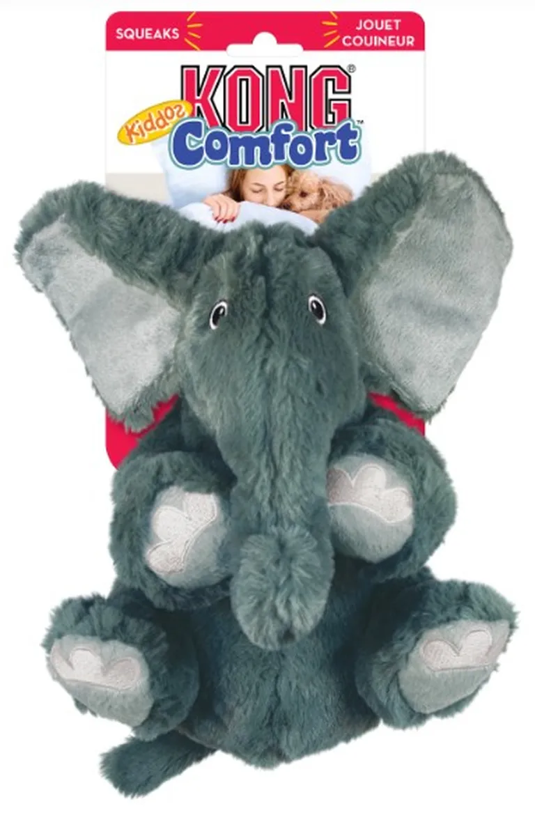 KONG Comfort Kiddos Jumbo Elephant Squeak Dog Toy X-Large Photo 3