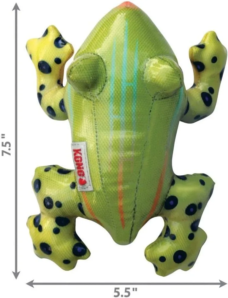 KONG Shieldz Tropics Frog Dog Toy Medium Photo 3