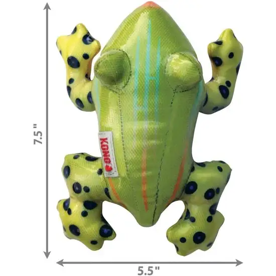 KONG Shieldz Tropics Frog Dog Toy Medium Photo 3