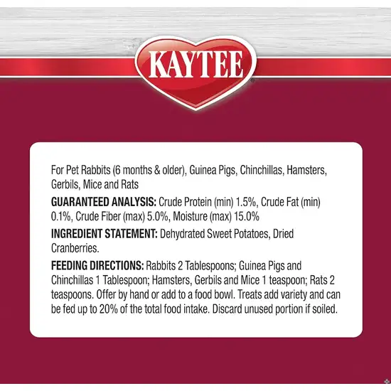 Kaytee Natural Snack with Superfoods Cranberry and Sweet Potato Photo 3