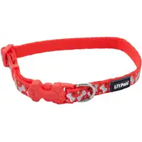 Photo of Li'L Pals Reflective Collar - Red with Bones