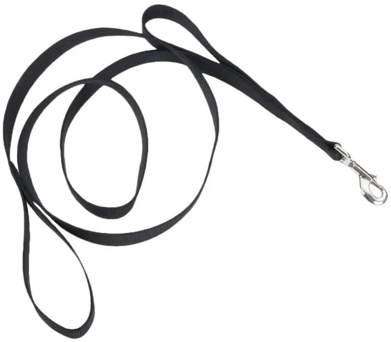 Loops 2 Double Nylon Handle Leash - Black Photo 1