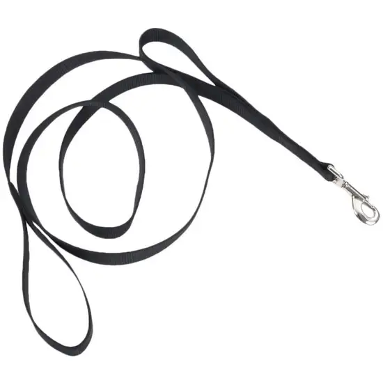 Loops 2 Double Nylon Handle Leash - Black Photo 1