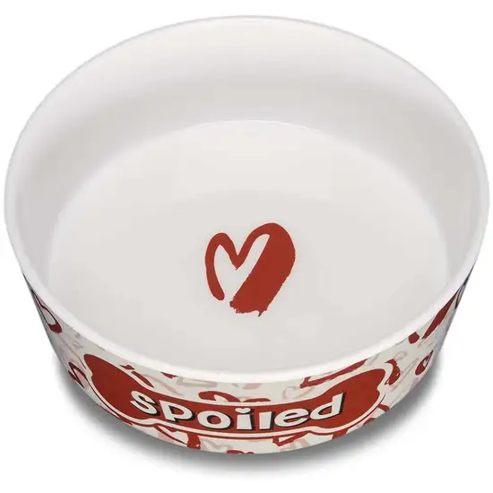 Loving Pets Dolce Moderno Bowl Spoiled Red Heart Design Photo 2