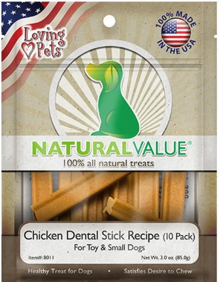 Loving Pets Natural Value Chicken Dental Sticks Photo 1