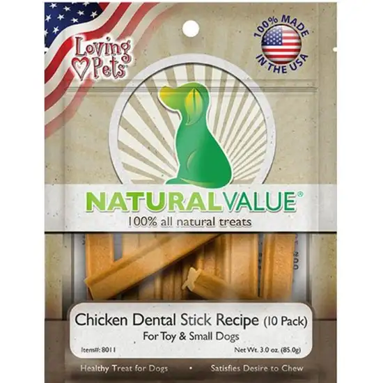 Loving Pets Natural Value Chicken Dental Sticks Photo 1