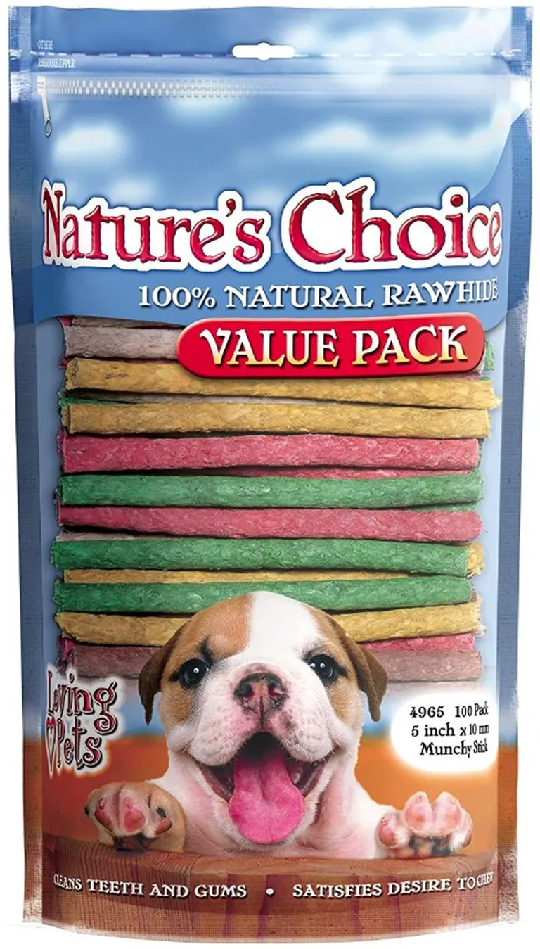 Loving Pets Nature's Choice Rawhide Munchy Stick Value Pack Photo 1