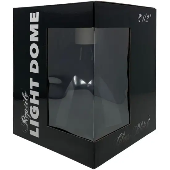 Lugarti Reptile Light Dome 8.5 Inch Gloss Black Photo 1