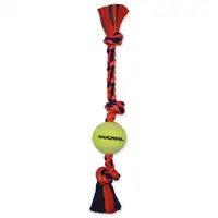 Photo of Mammoth Flossy Chews Color 3-Knot Tug with Tennis Ball 20