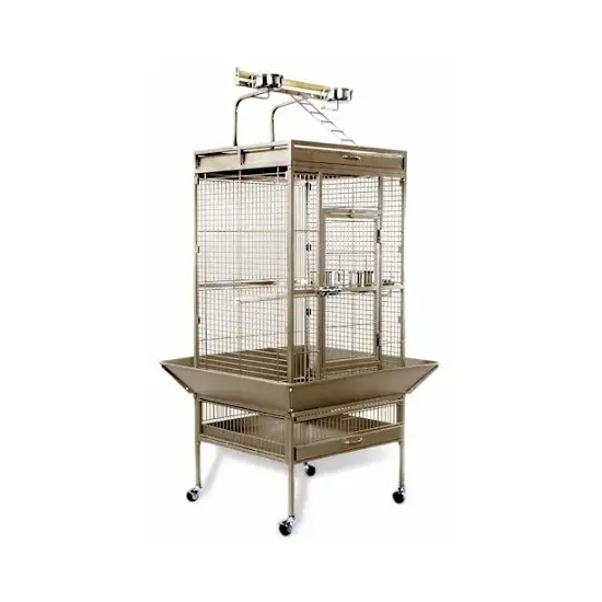 Medium Wrought Iron Select Bird Cage - Coco Brown Photo 1