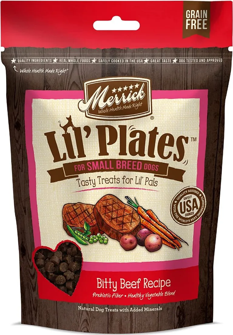 Merrick Lil' Plates Small Breed Treats Bitty Beef Recipe Photo 1