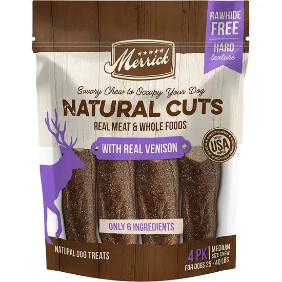 Merrick Natural Cut Venison Chew Treats Medium Photo 1