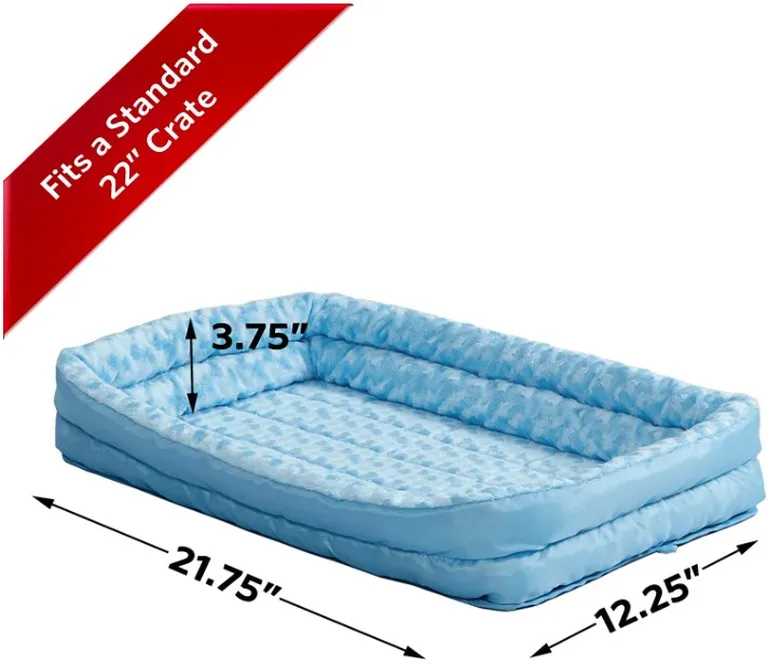 MidWest Double Bolster Pet Bed Blue Photo 3