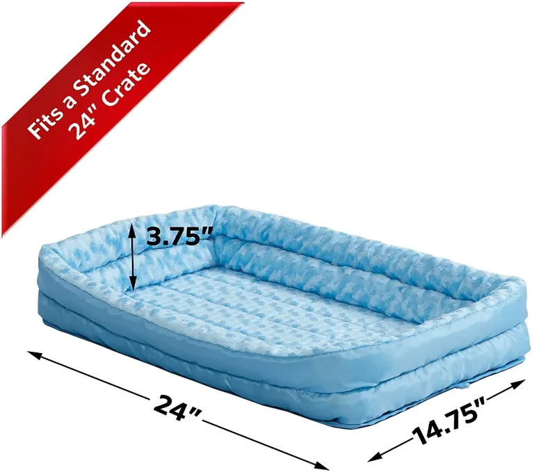 MidWest Double Bolster Pet Bed Blue Photo 3