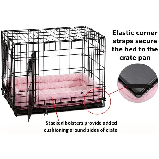 MidWest Double Bolster Pet Bed Pink Photo 4