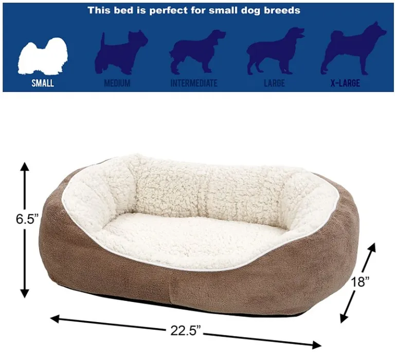 MidWest Quiet Time Boutique Cuddle Bed for Dogs Taupe Photo 3