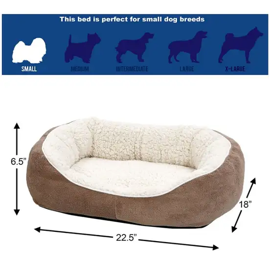 MidWest Quiet Time Boutique Cuddle Bed for Dogs Taupe Photo 3