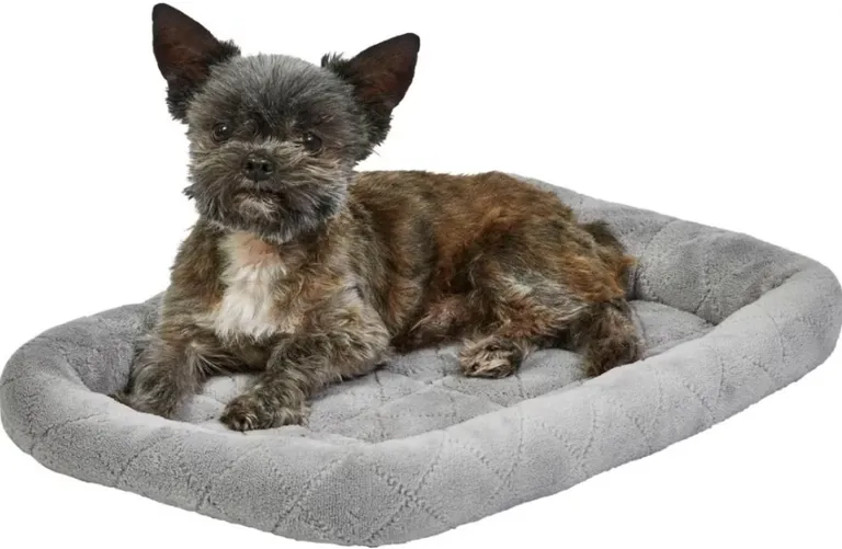 MidWest Quiet Time Deluxe Diamond Stitch Pet Bed Gray for Dogs Photo 2