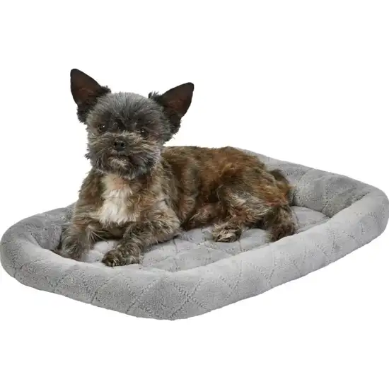 MidWest Quiet Time Deluxe Diamond Stitch Pet Bed Gray for Dogs Photo 2