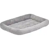Photo of MidWest Quiet Time Deluxe Diamond Stitch Pet Bed Gray for Dogs