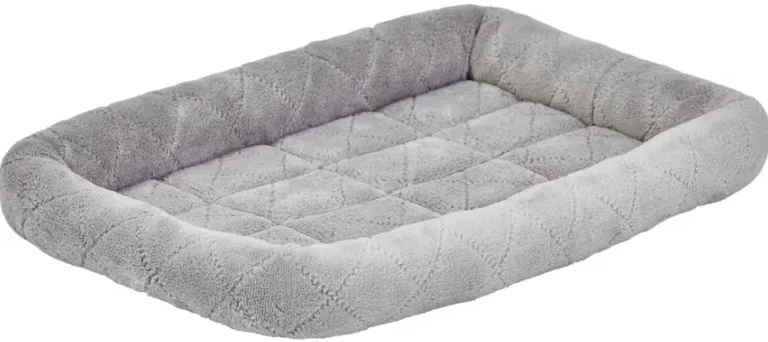 MidWest Quiet Time Deluxe Diamond Stitch Pet Bed Gray for Dogs Photo 1