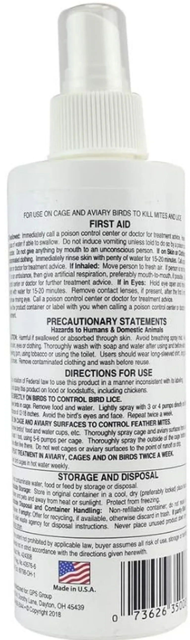 Miracle Care Pet Scalex Mite and Lice Spray for Birds Photo 2