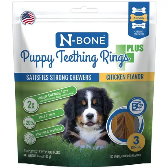 N-Bone Puppy Teething Rings Plus Chicken Flavor Photo 1