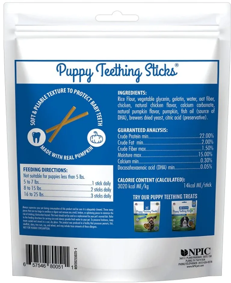 N-Bone Puppy Teething Sticks Pumpkin Flavor Photo 2